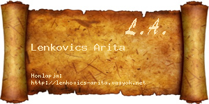 Lenkovics Arita névjegykártya